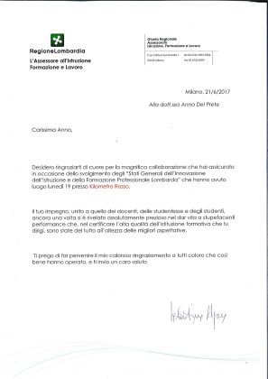 Ringraziamenti Valentina Aprea